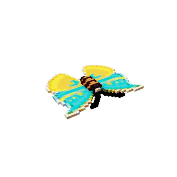 Butterfly voxel 3d model