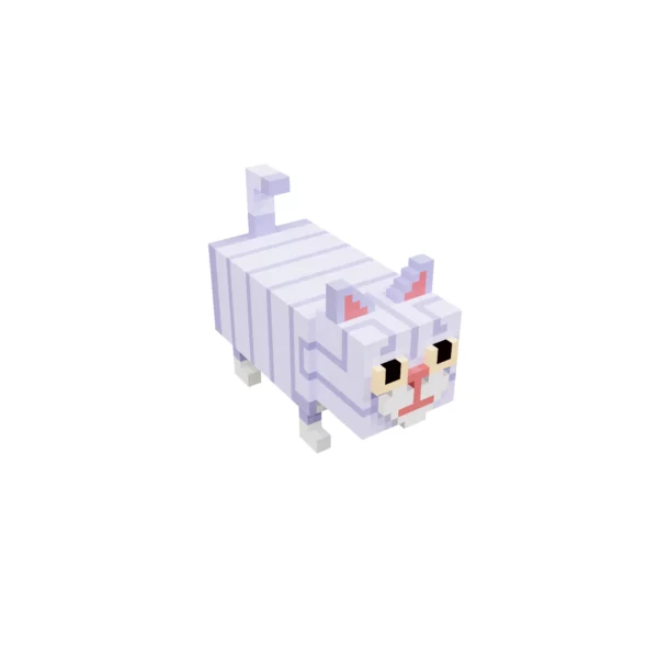 Cat voxel animal 3d model