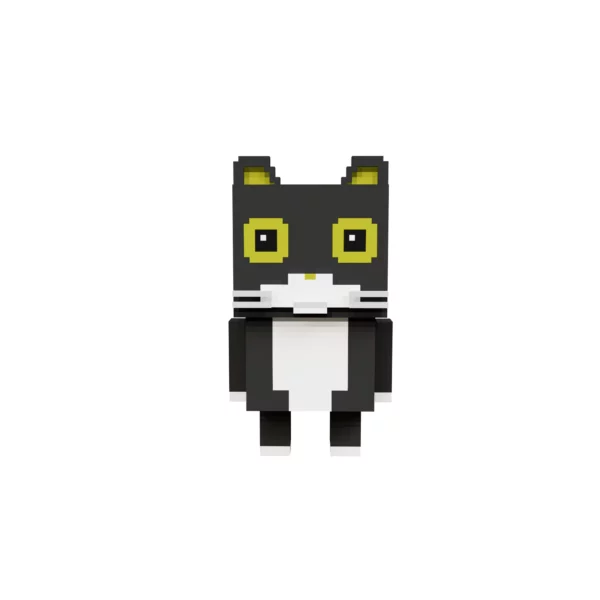 Cute Voxel Cat 3d model