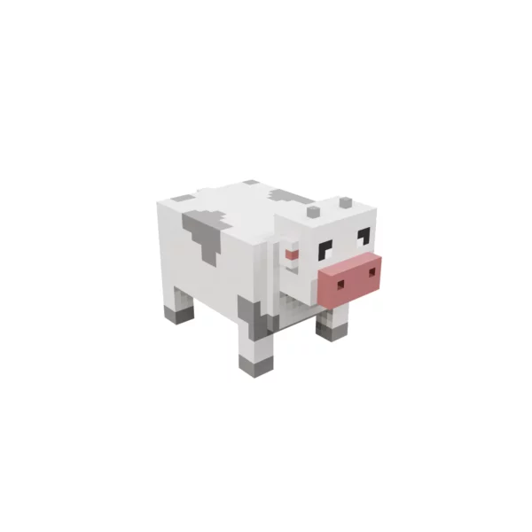 Cow voxel animal 3D Model
