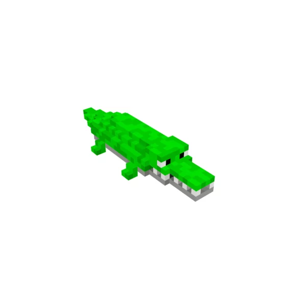 Crocodile Voxel 3D