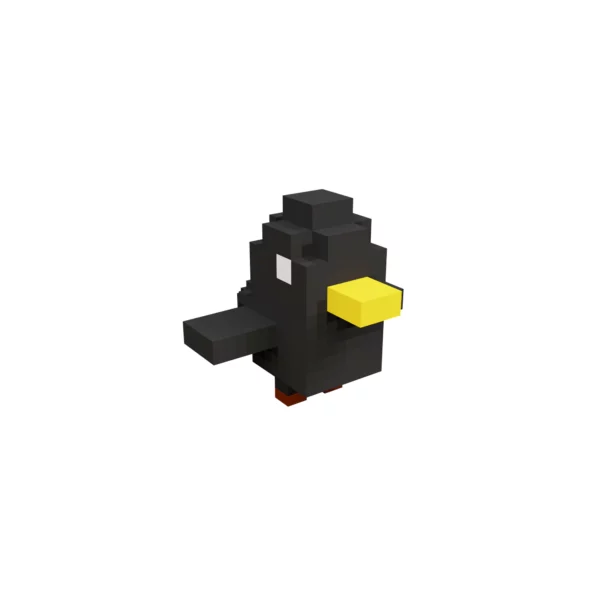 Crow voxel 3d model