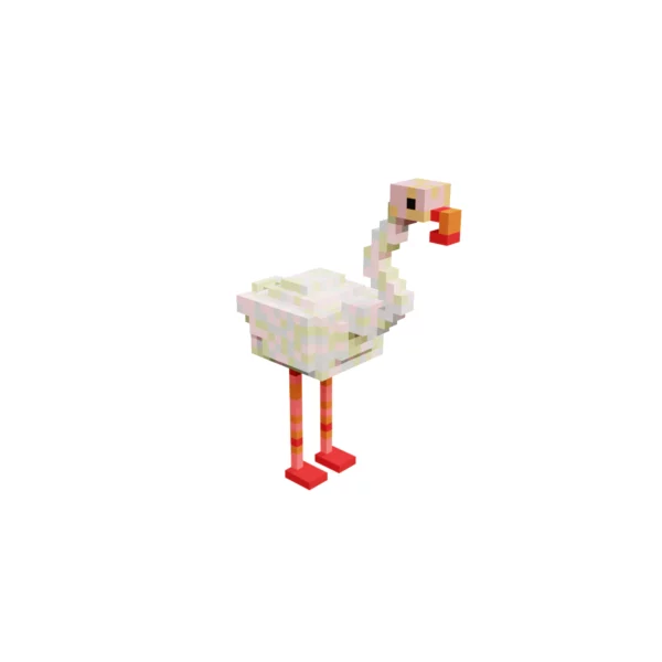 Flamingo voxel 3d model