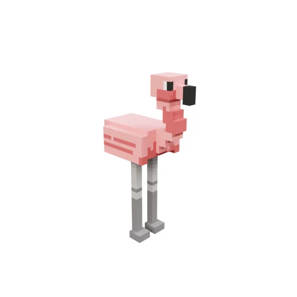 Voxel Flamingo