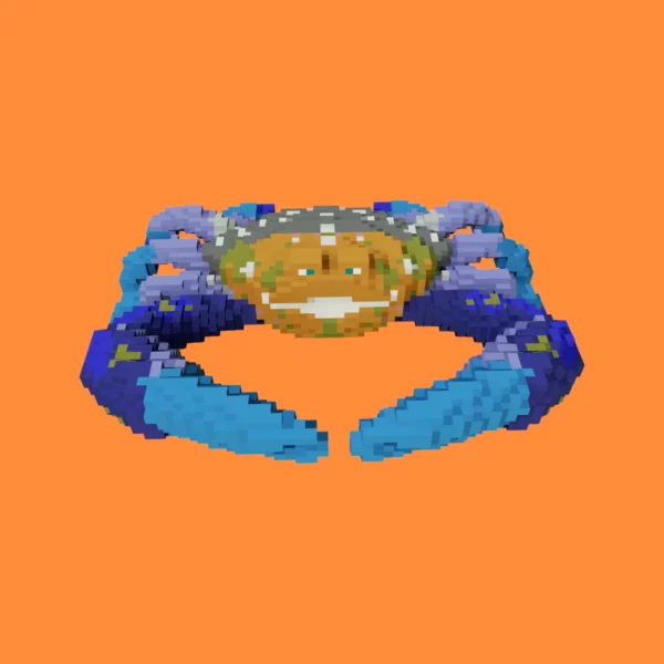 Flower crab voxel 3d model