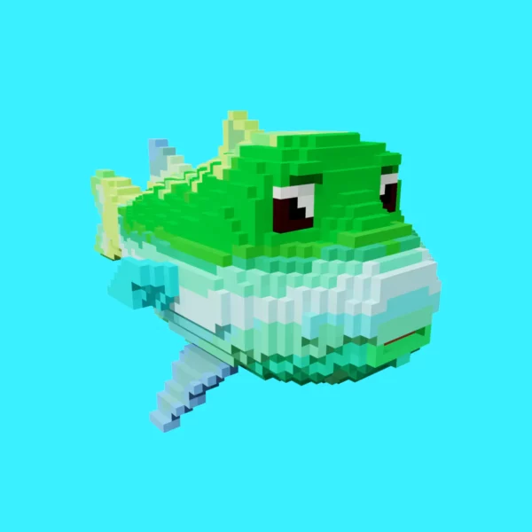 Greenback Mullet voxel fish 3d model