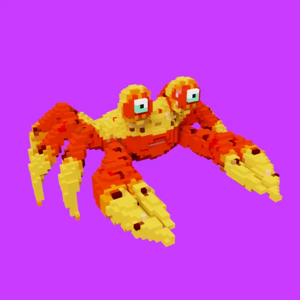 Voxel crab Johnson freshwater 3d model