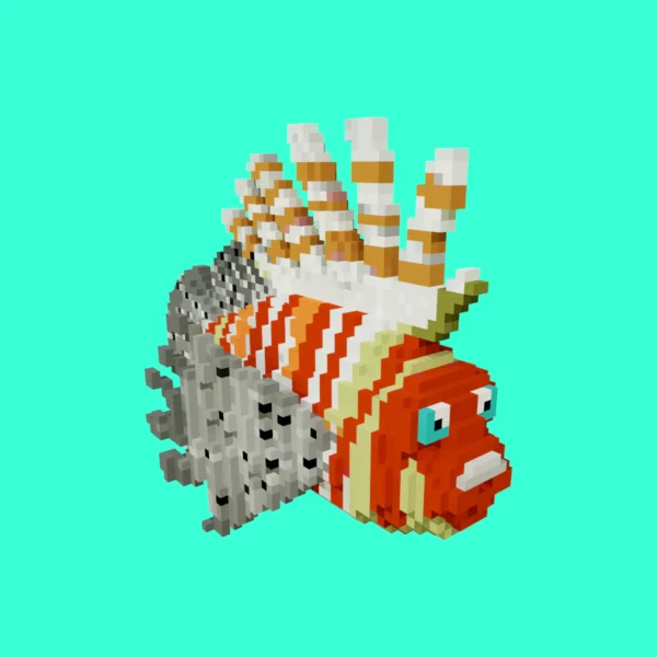 Lion fish voxel 3d model