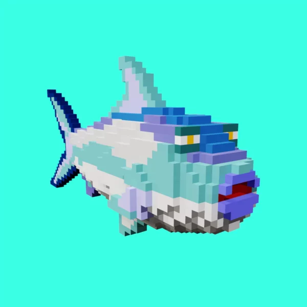 Milkfish voxel fish 3d model