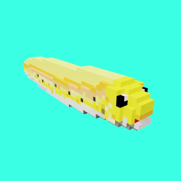 Moray Eel voxel fish 3d model