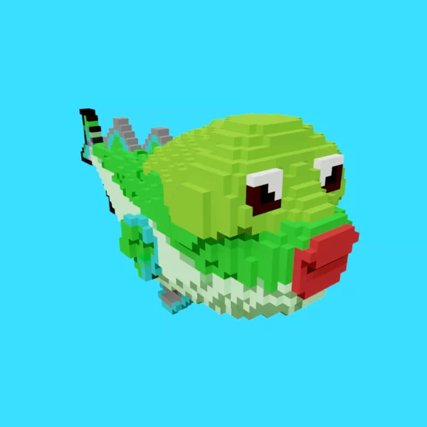 Striped Bass voxel fish 3d model
