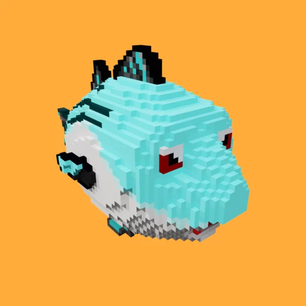 White Bass voxel fish 3d model