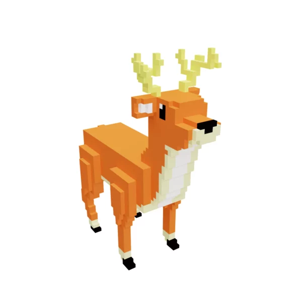 Voxel Deer 3d