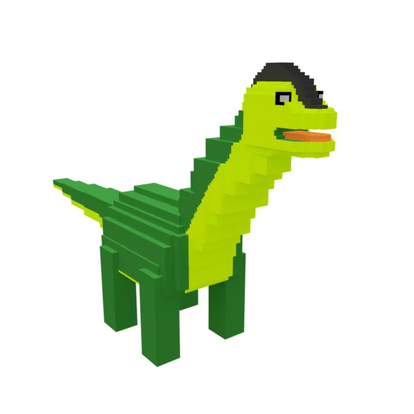 voxel art of Dinosaur