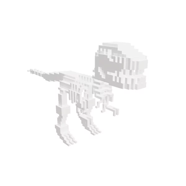 Voxel dinosaur skeleton 3d model