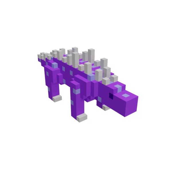 Armored Dino voxel 3D Model