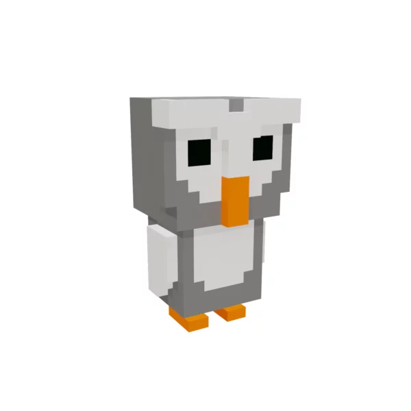Owl Voxel bird 3d model