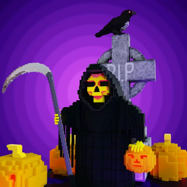 Grim Reaper voxel art