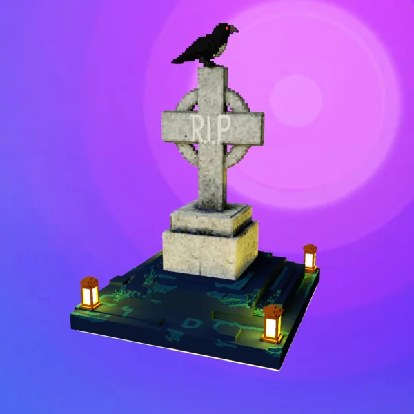 Halloween crow voxel art