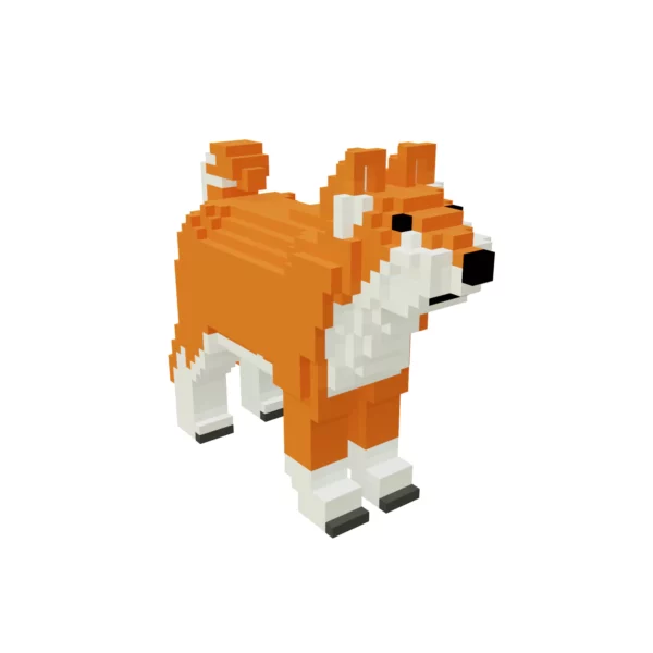 Voxel Dog 3D model