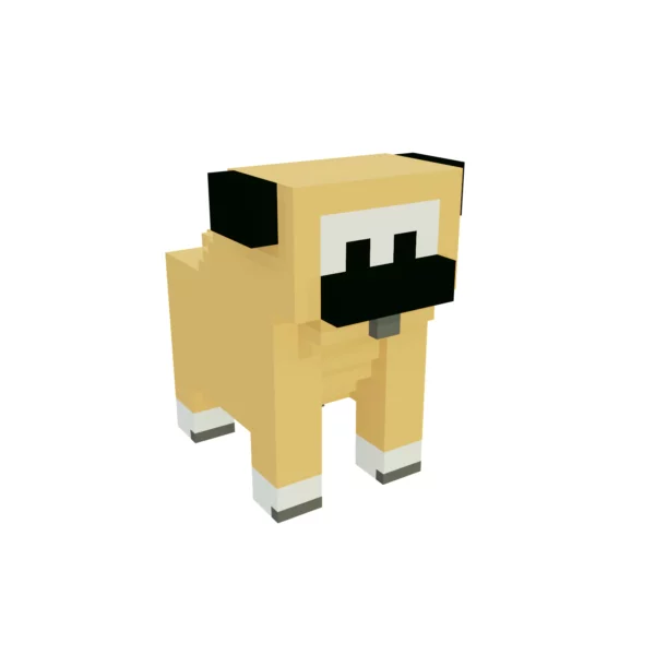 Dog voxel art 3D model