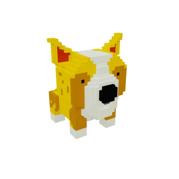Dog voxel art 3D model