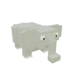 Voxel Elephant 3D model
