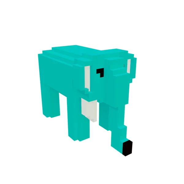 Elephant voxel 3D