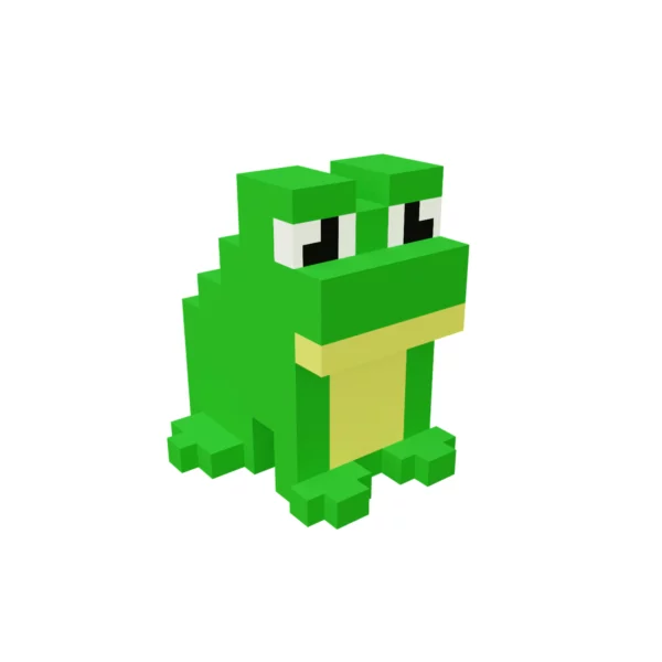 Cartoon Frog voxel art