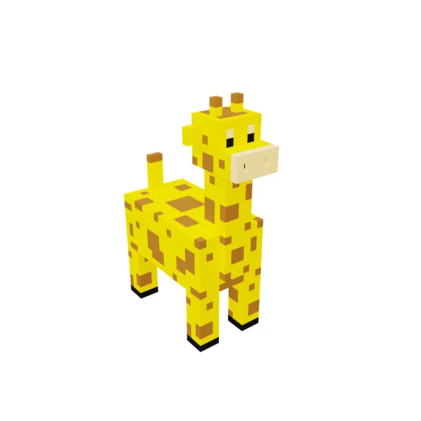 Giraffe voxel 3D
