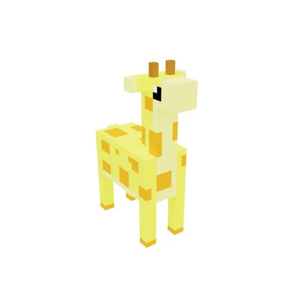 Giraffe voxel 3D model