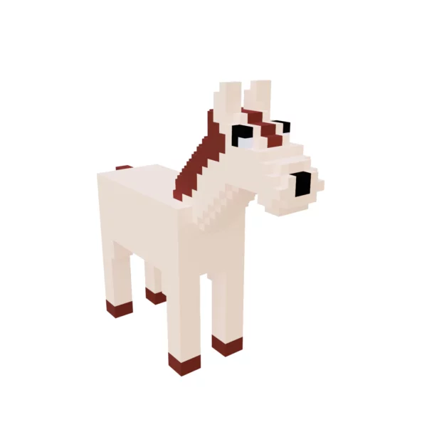 Horse voxel art 3D model