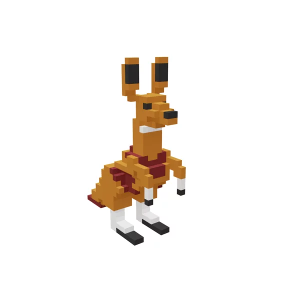 Kangaroo voxel 3d model