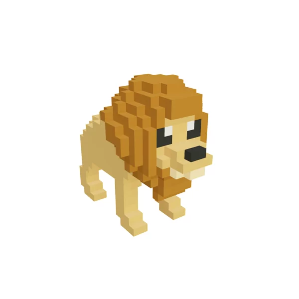 Cartoon Lion voxel