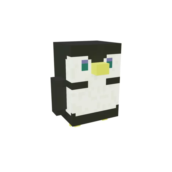 Penguin voxel 3D model