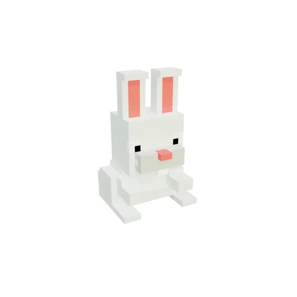 Rabbit voxel art 3D model