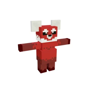 Red Panda voxel 3D model