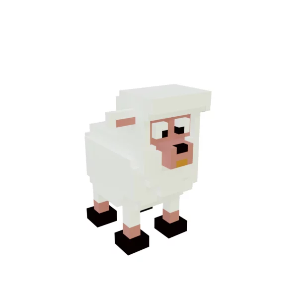 Sheep cartoon voxel art