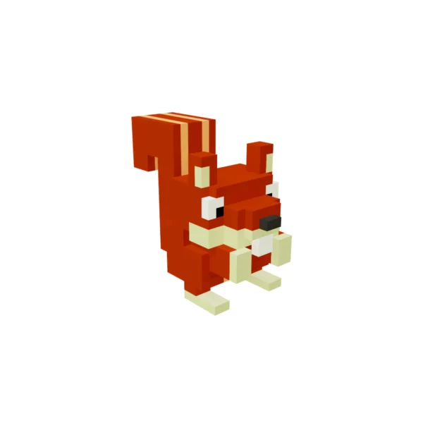Squirrel voxel 3d model