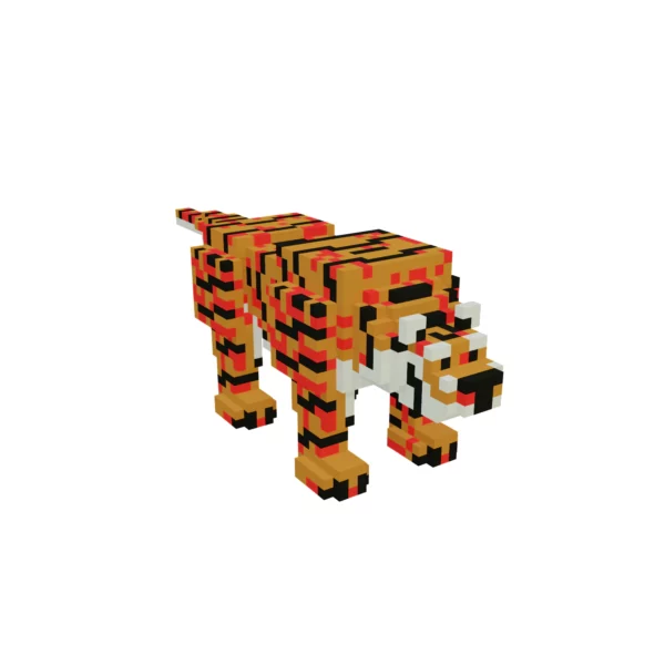 Tiger voxel 3D model