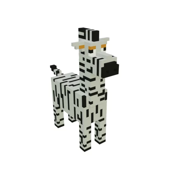 Voxel Zebra 3D model