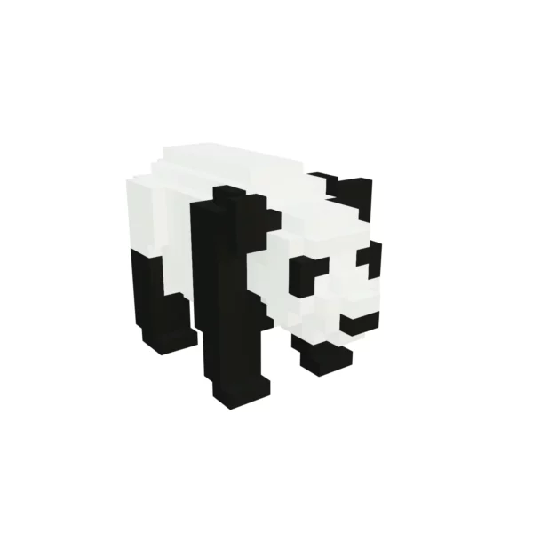 Panda voxel 3D art