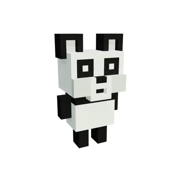 Voxel Panda 3D model