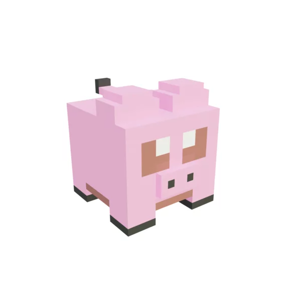 Pig voxel art