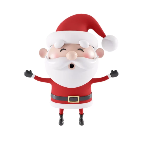 Santa Claus cartoon character 3d model