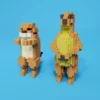 Meerkat voxel art pack 3d model