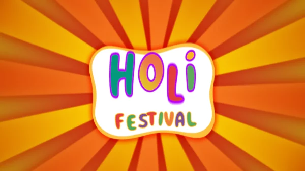 Happy Holi greeting motion video