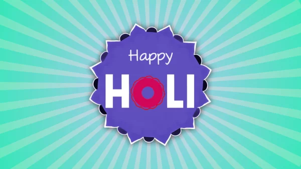 Holi festival greeting motion graphics
