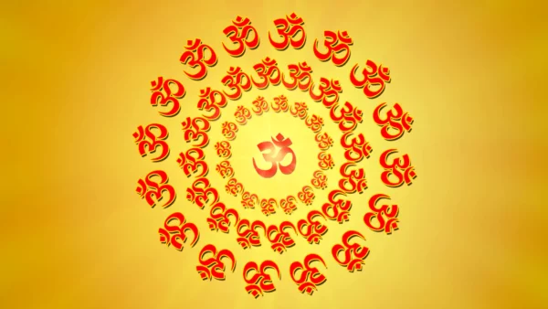 Om Symbol religious devotional background