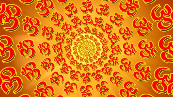 Om Symbol Hindu devotional background